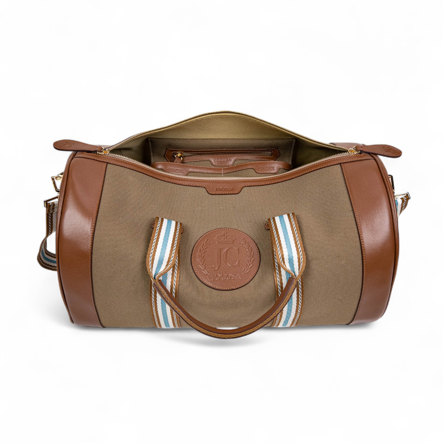 Cylinder Bag - Beige & Camel