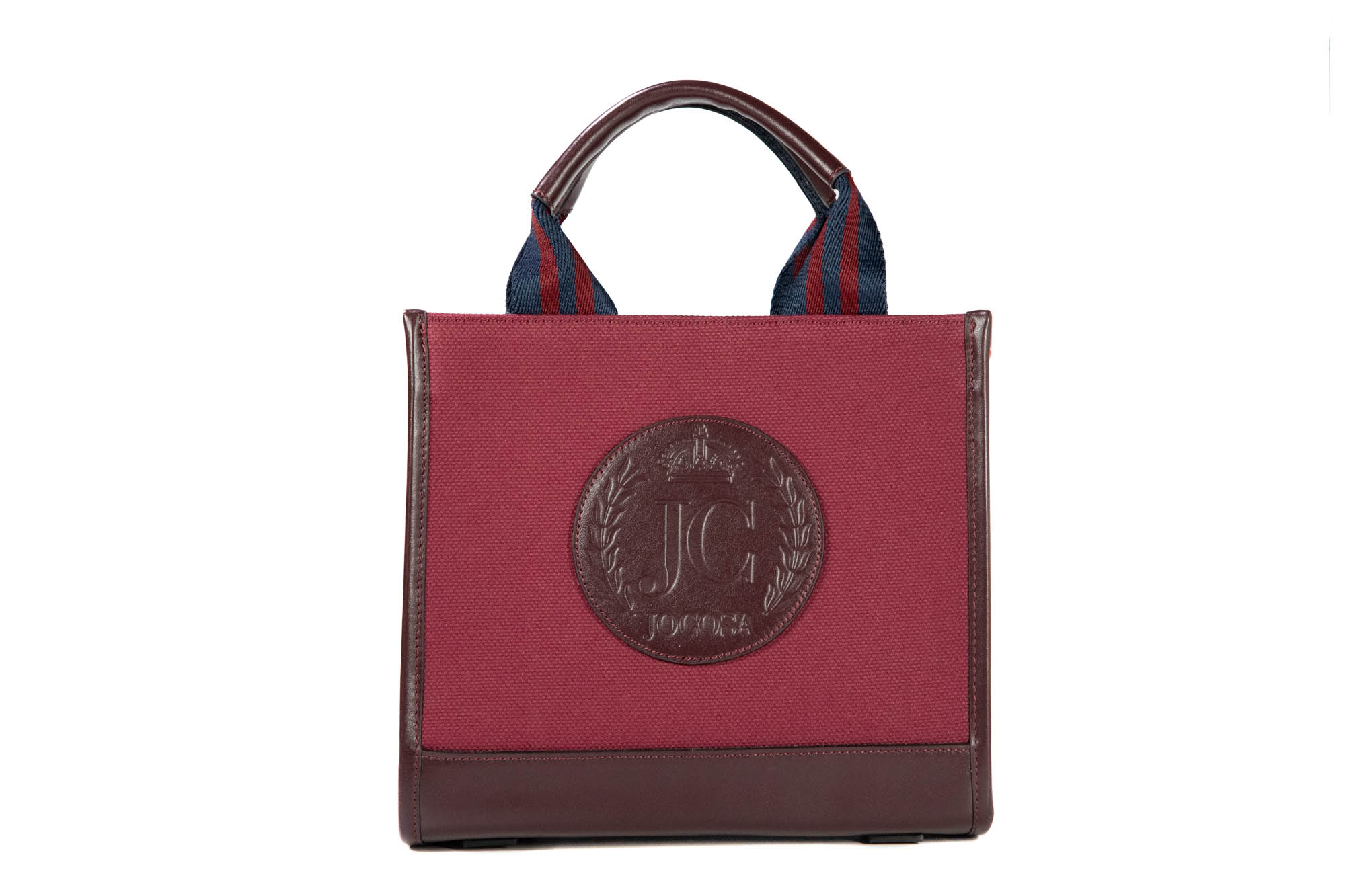 Mini Tote Bag - Bordeaux & Bordeaux with Navy - Bordeaux Strap