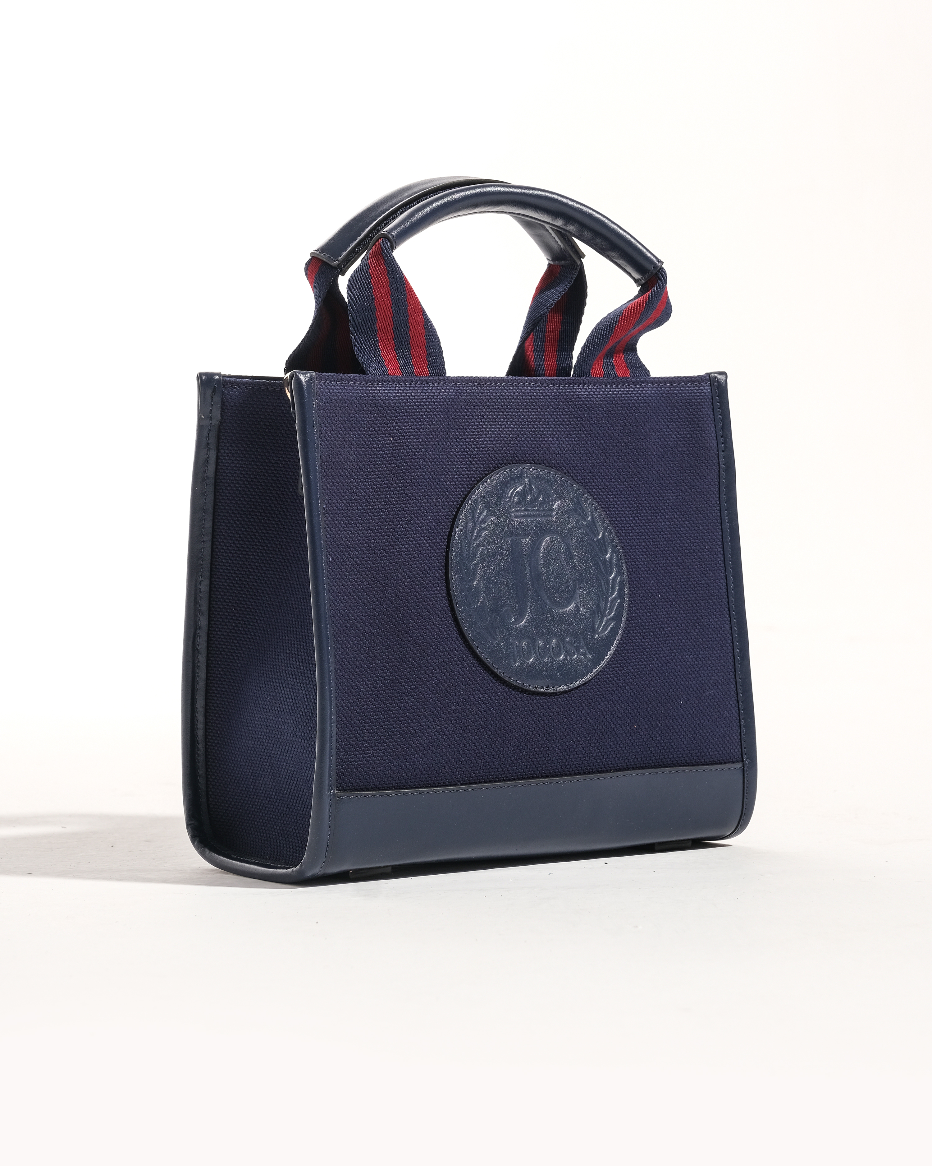 Mini Tote Bag -  Navy & Navy with Navy - Bordeaux Strap