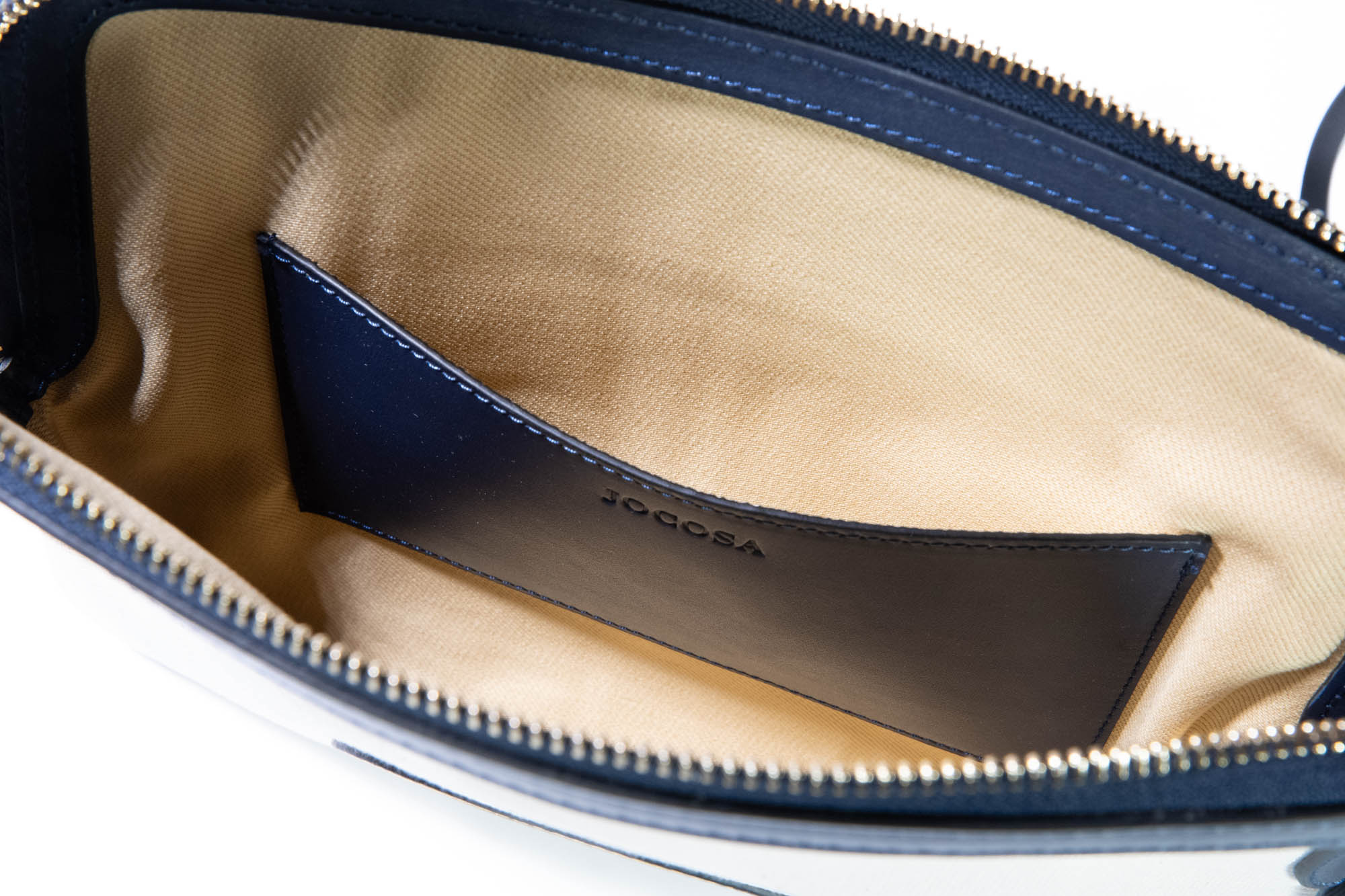 Clutch Bag - Ivory & Navy