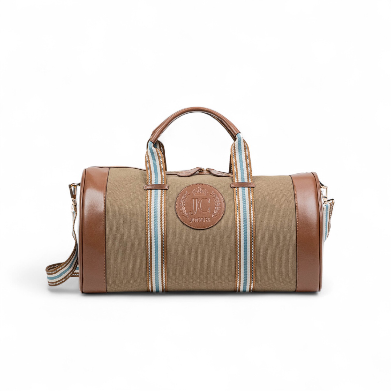 Cylinder Bag - Beige & Camel