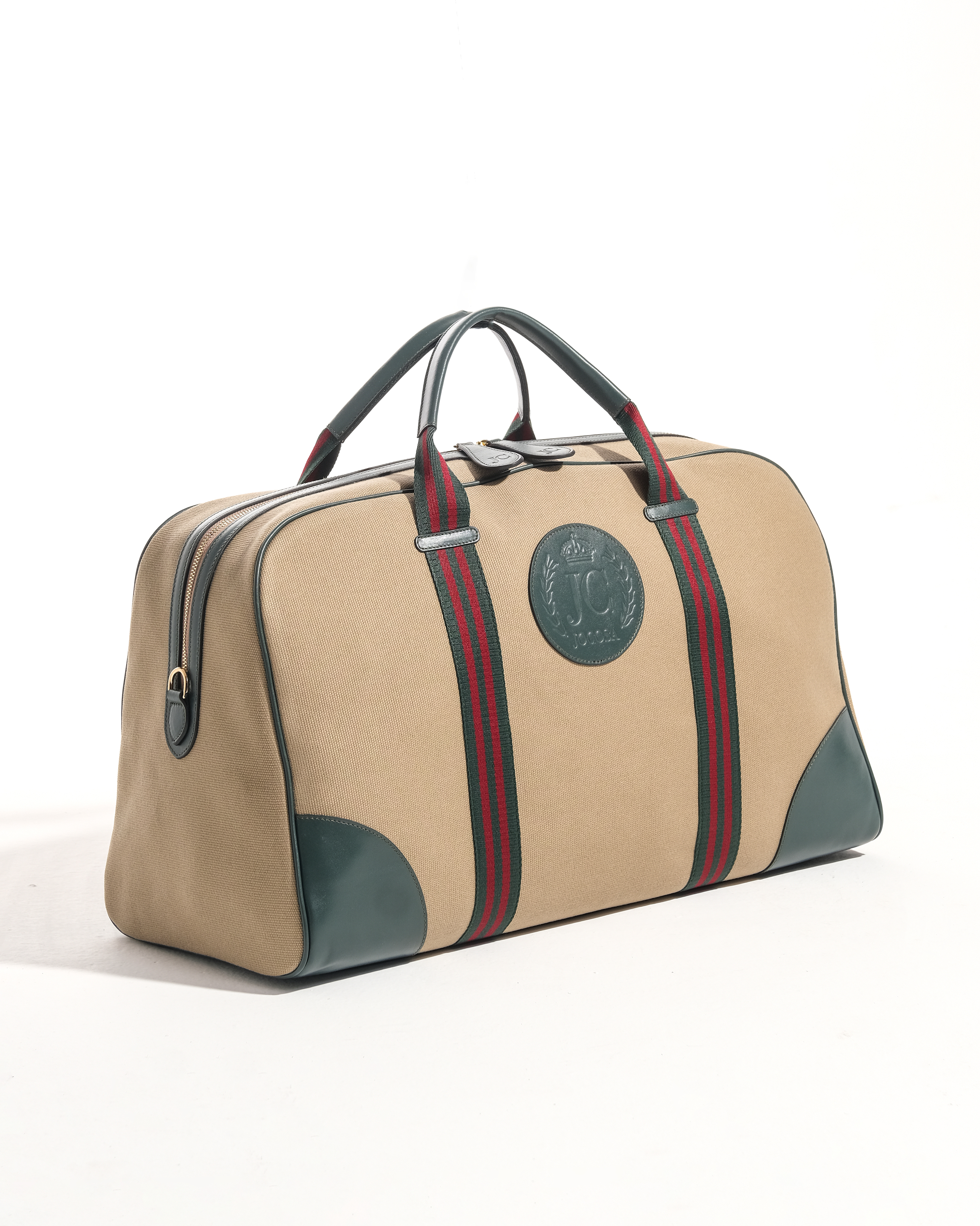 Weekend Bag - Khaki & Green with Green - Bordeaux