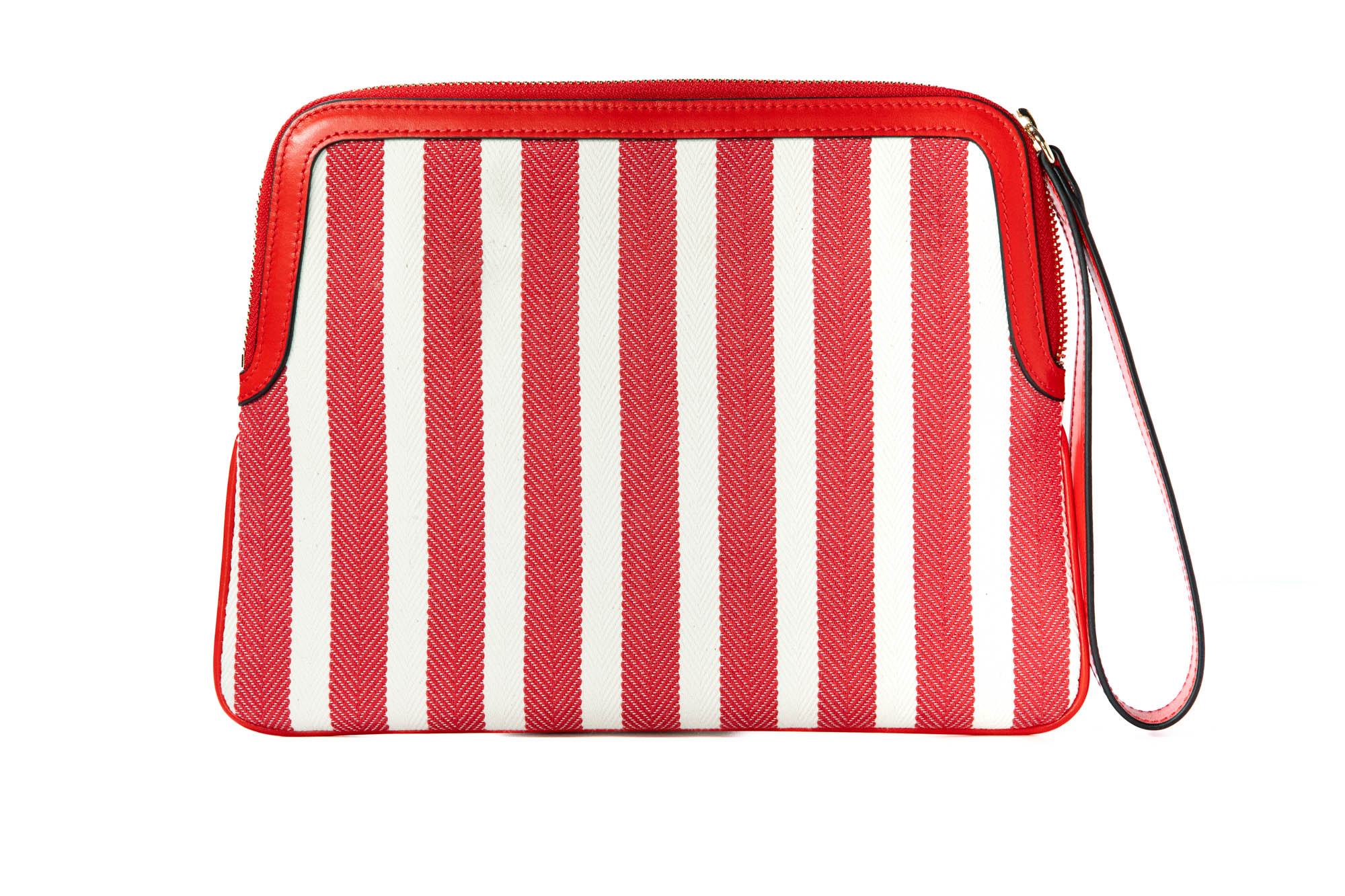 Clutch Bag - Red & With Stripes