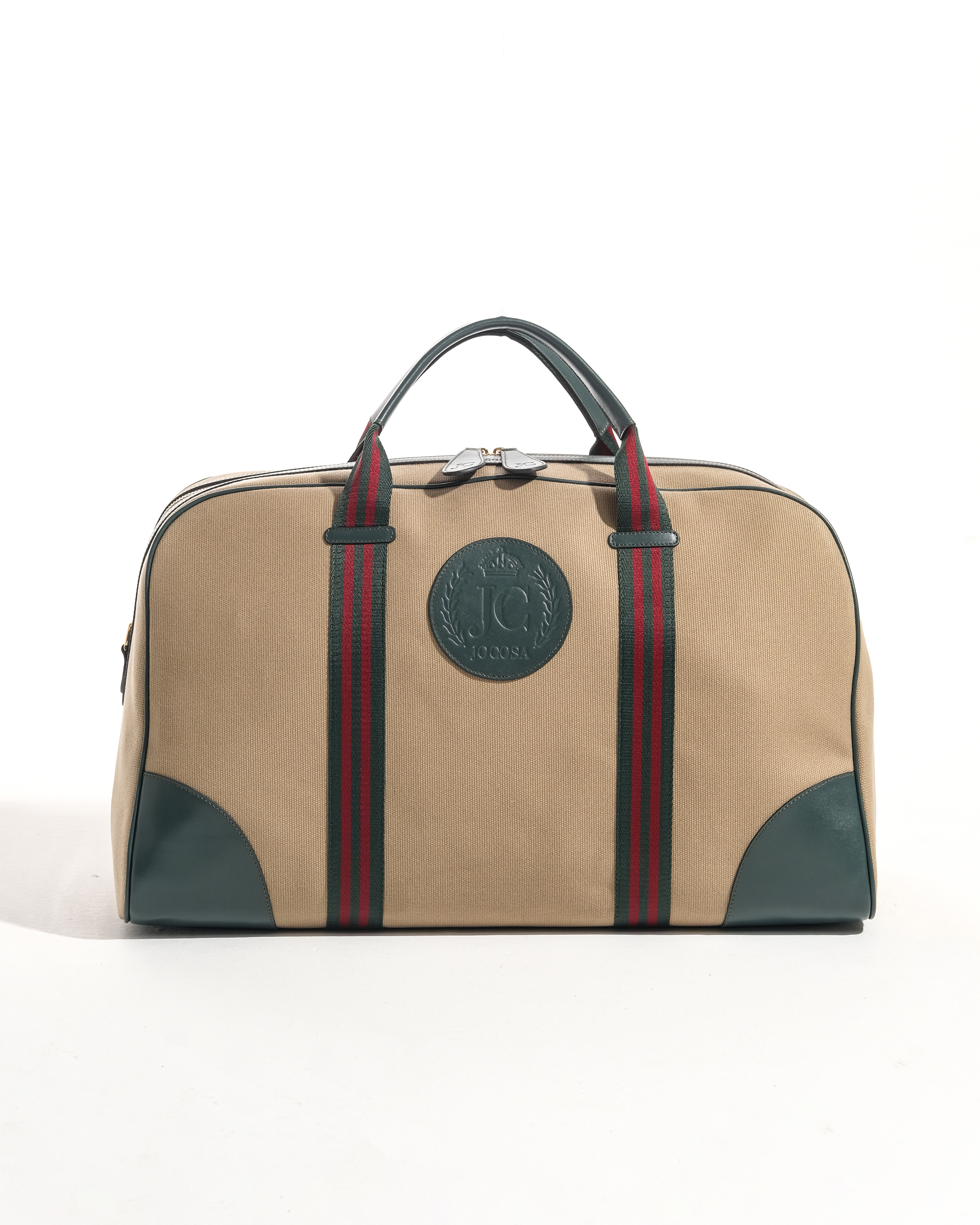 Weekend Bag - Khaki & Green with Green - Bordeaux