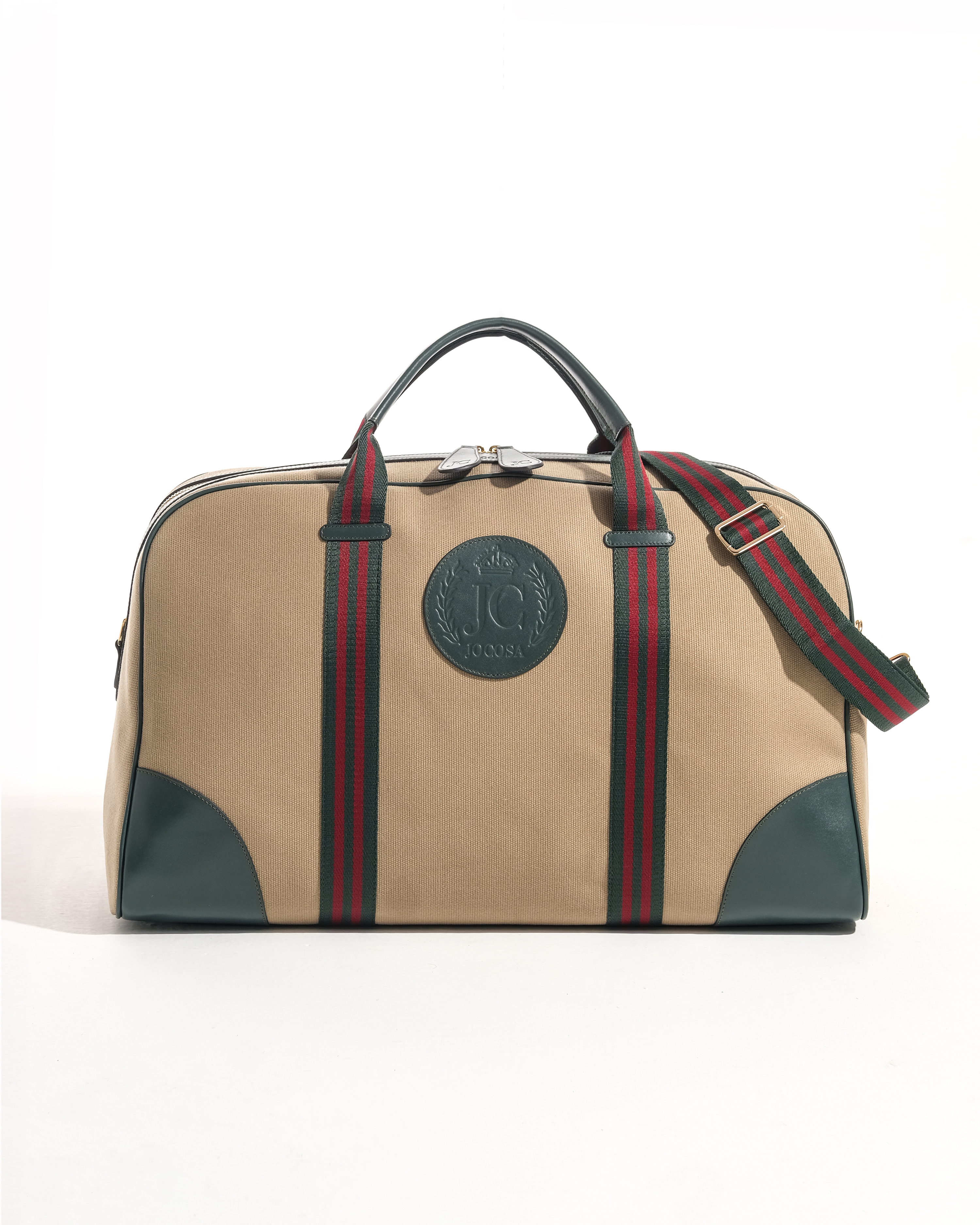 Weekend Bag - Khaki & Green with Green - Bordeaux