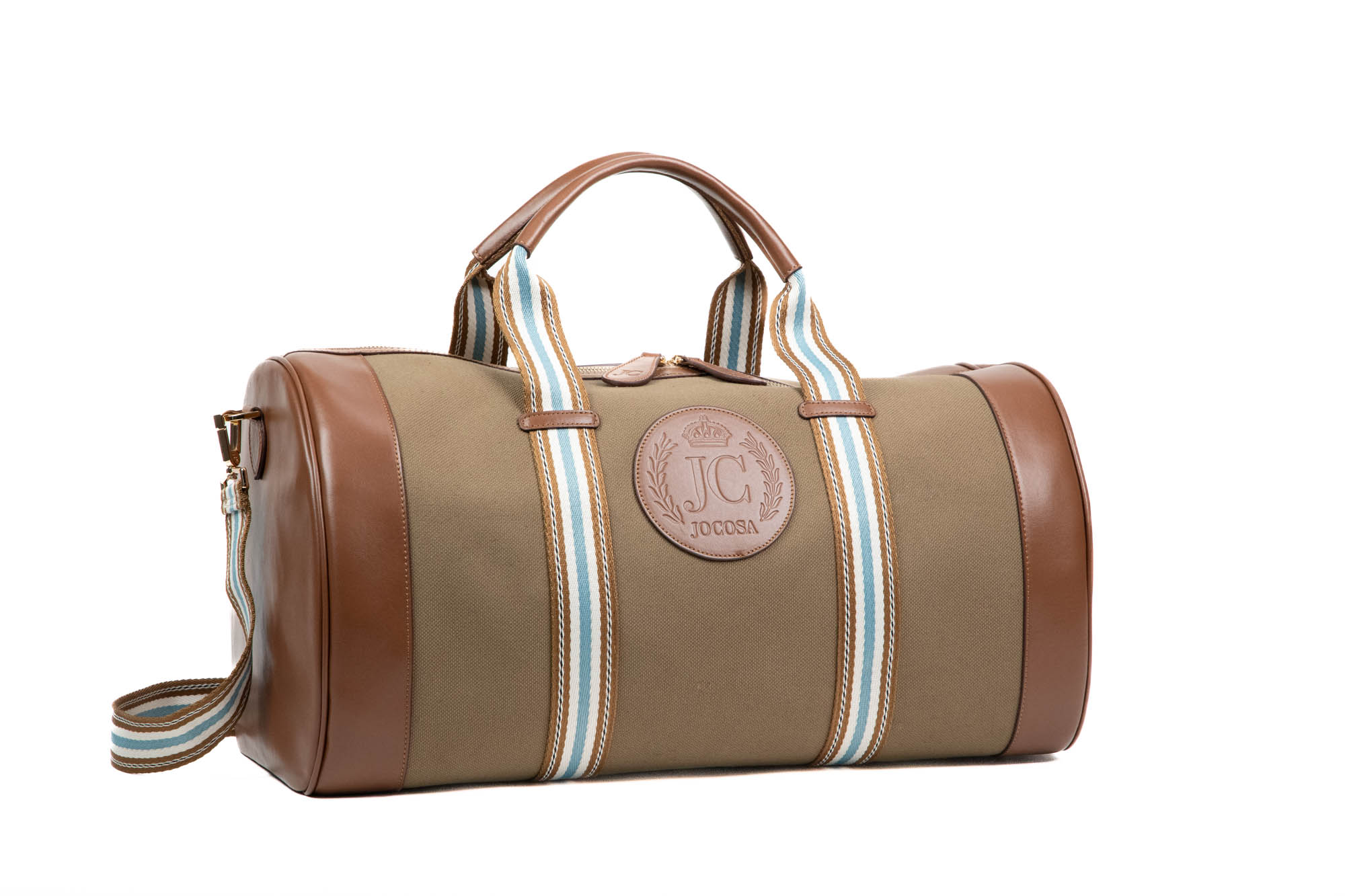 Cylinder Bag - Beige & Camel