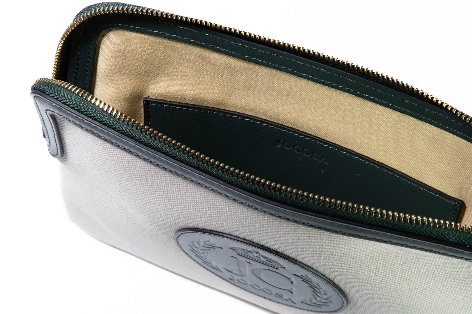 Clutch Bag - Ivory & Green