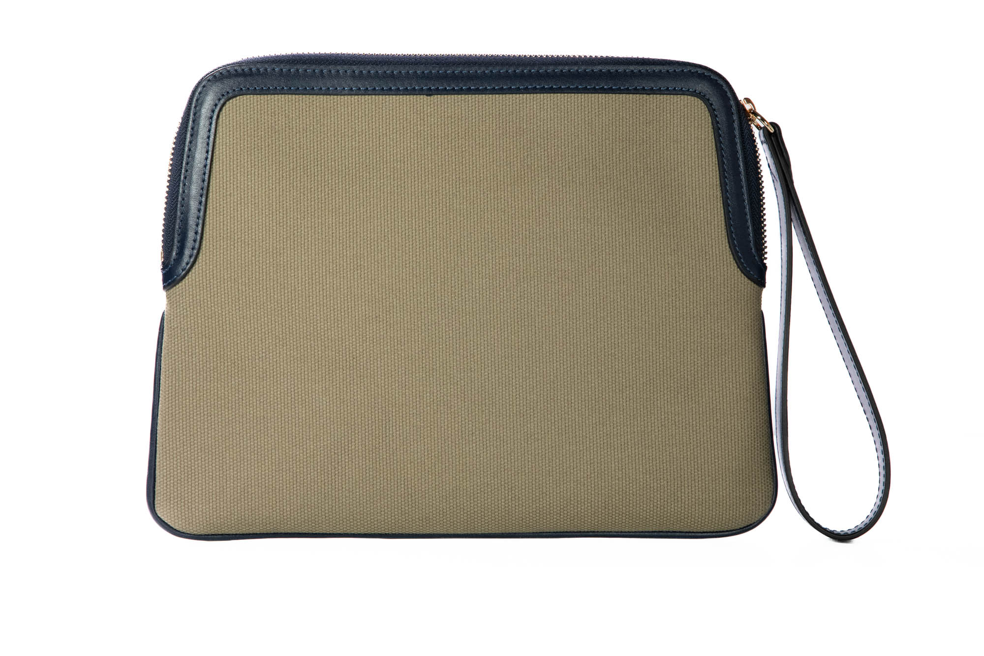 Clutch Bag - Khaki & Navy