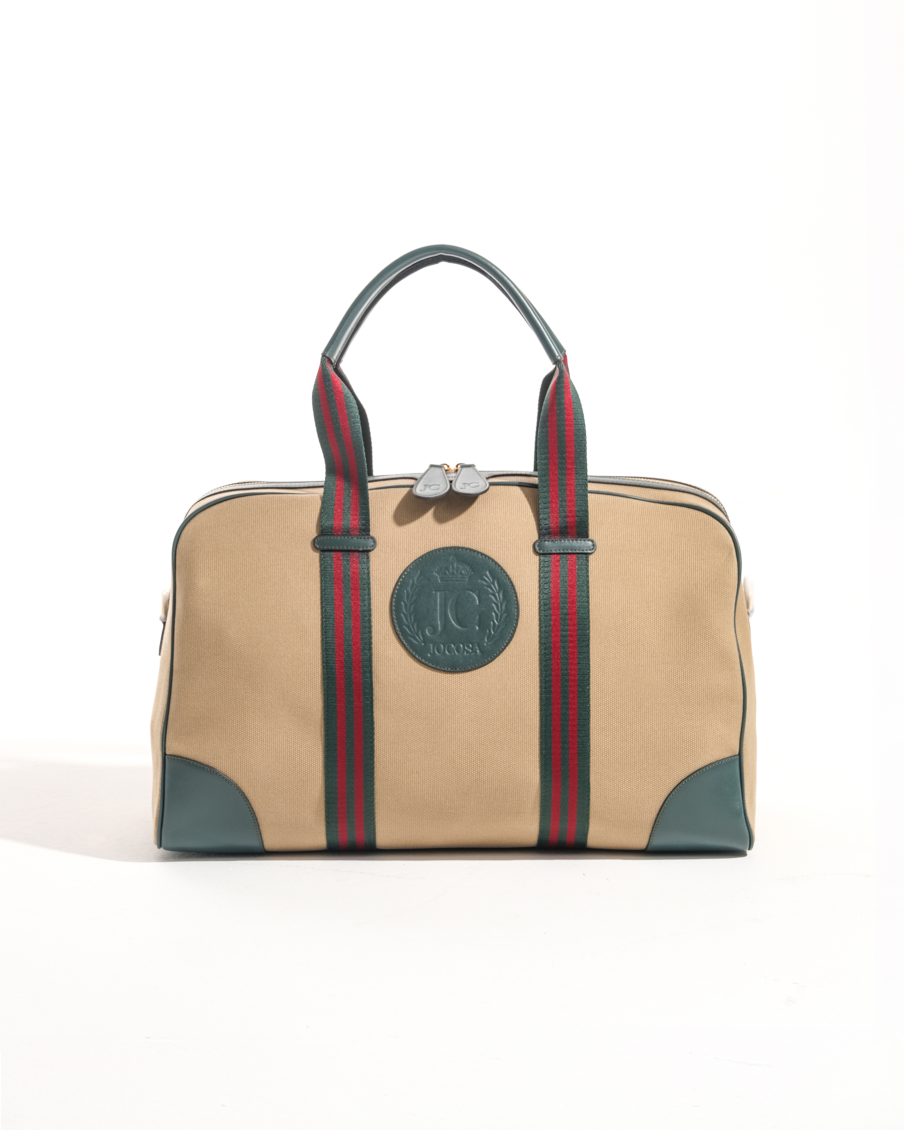 Daily Sport Bag - Kakhi & Green with Green-Bordeaux Strap
