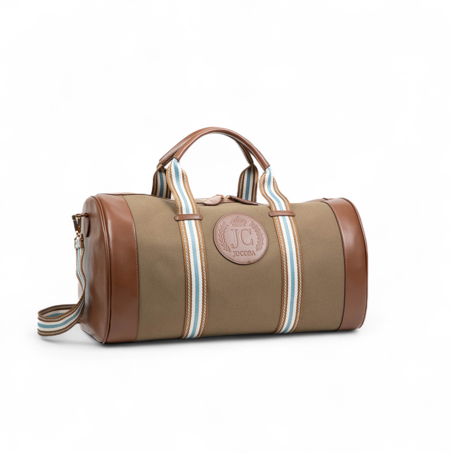 Cylinder Bag - Beige & Camel