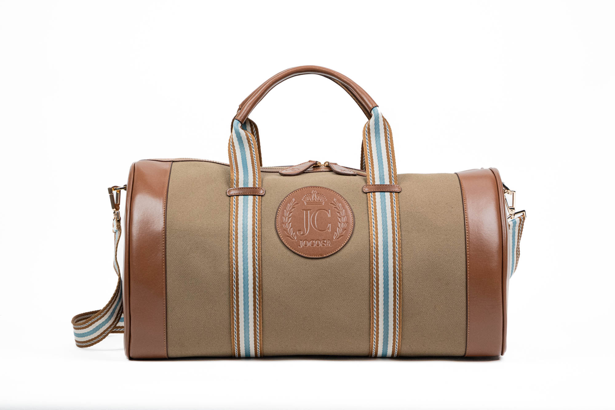 Cylinder Bag - Beige & Camel