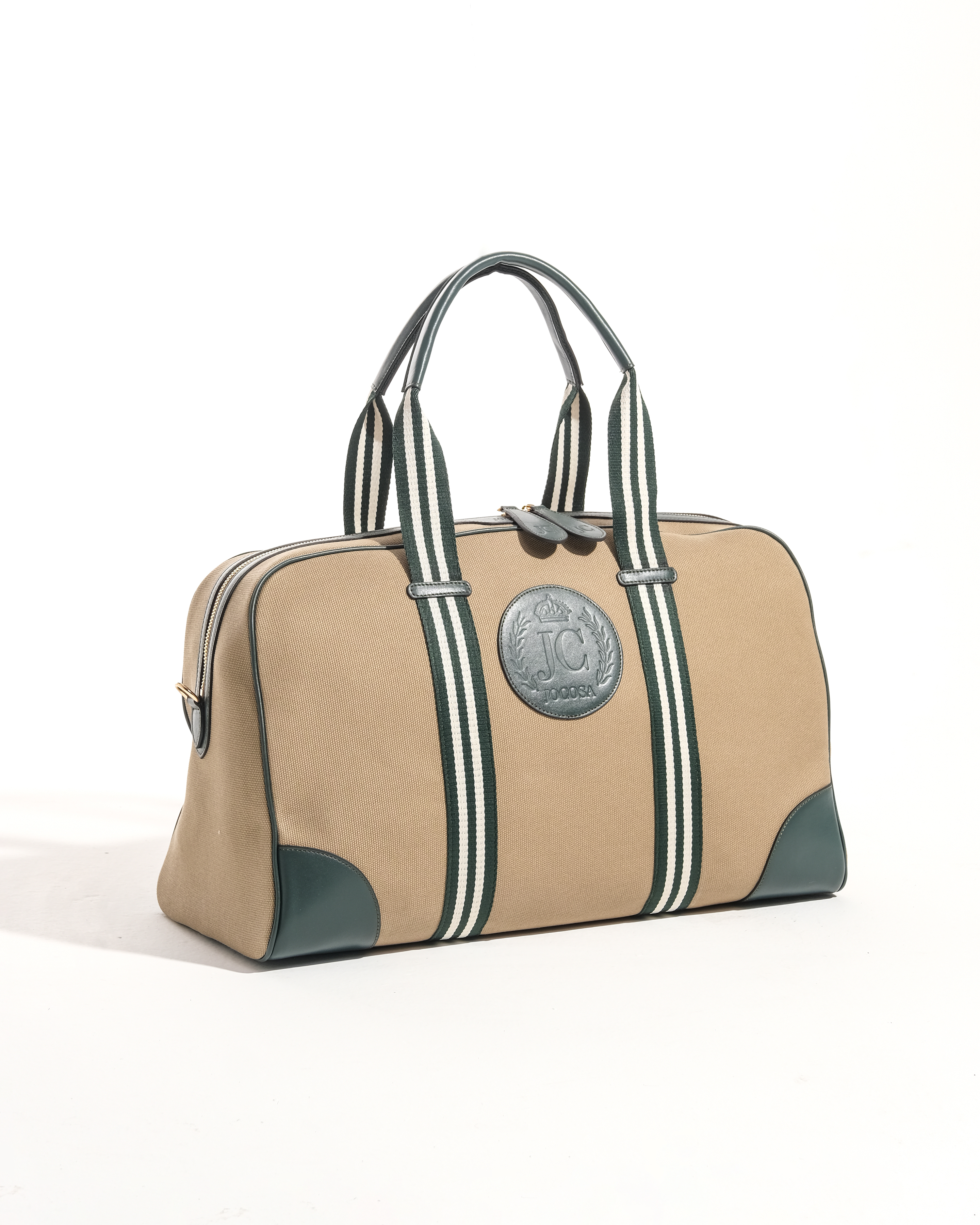 Daily Sport Bag - Khaki & Green with Green-White Strap