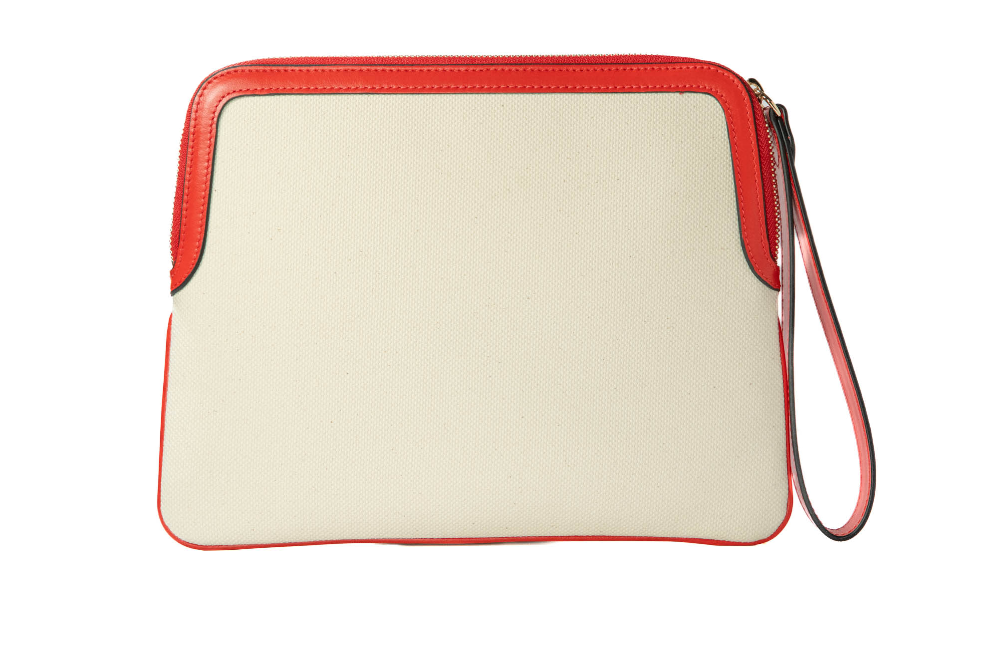 Clutch Bag - Ivory & Red