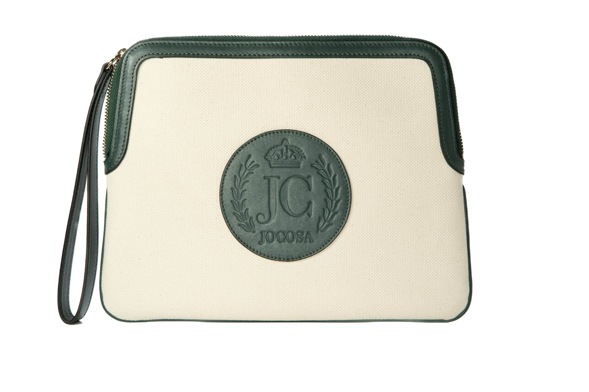 Clutch Bag - Ivory & Green