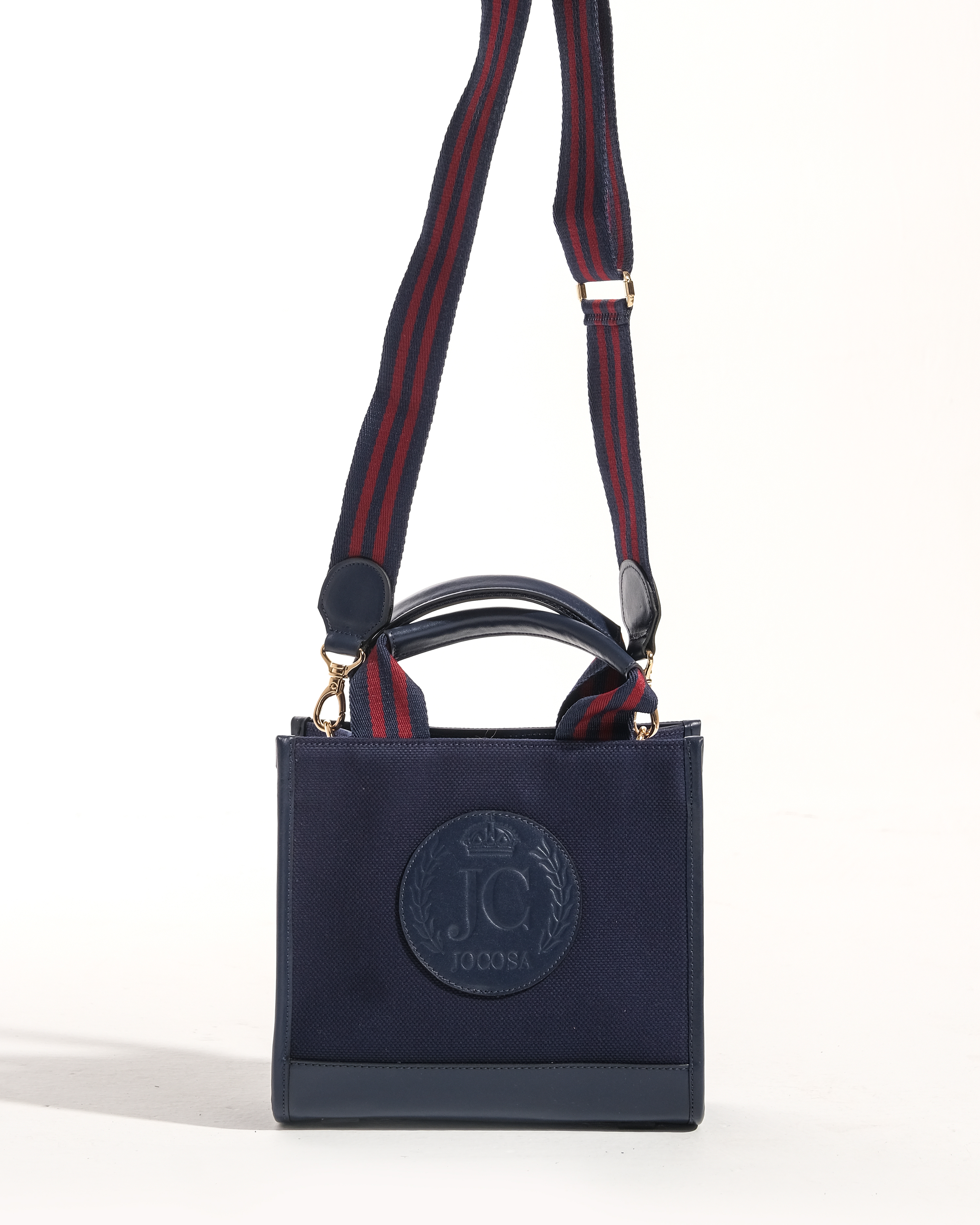 Mini Tote Bag -  Navy & Navy with Navy - Bordeaux Strap