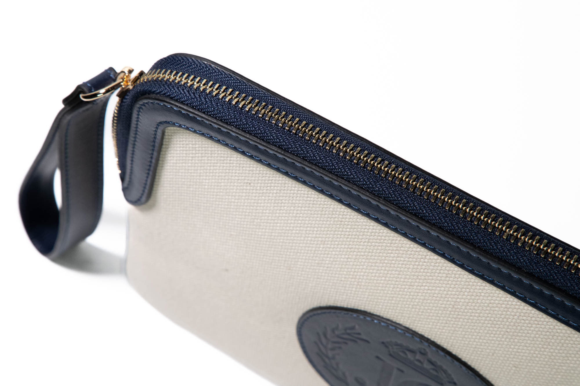 Clutch Bag - Ivory & Navy