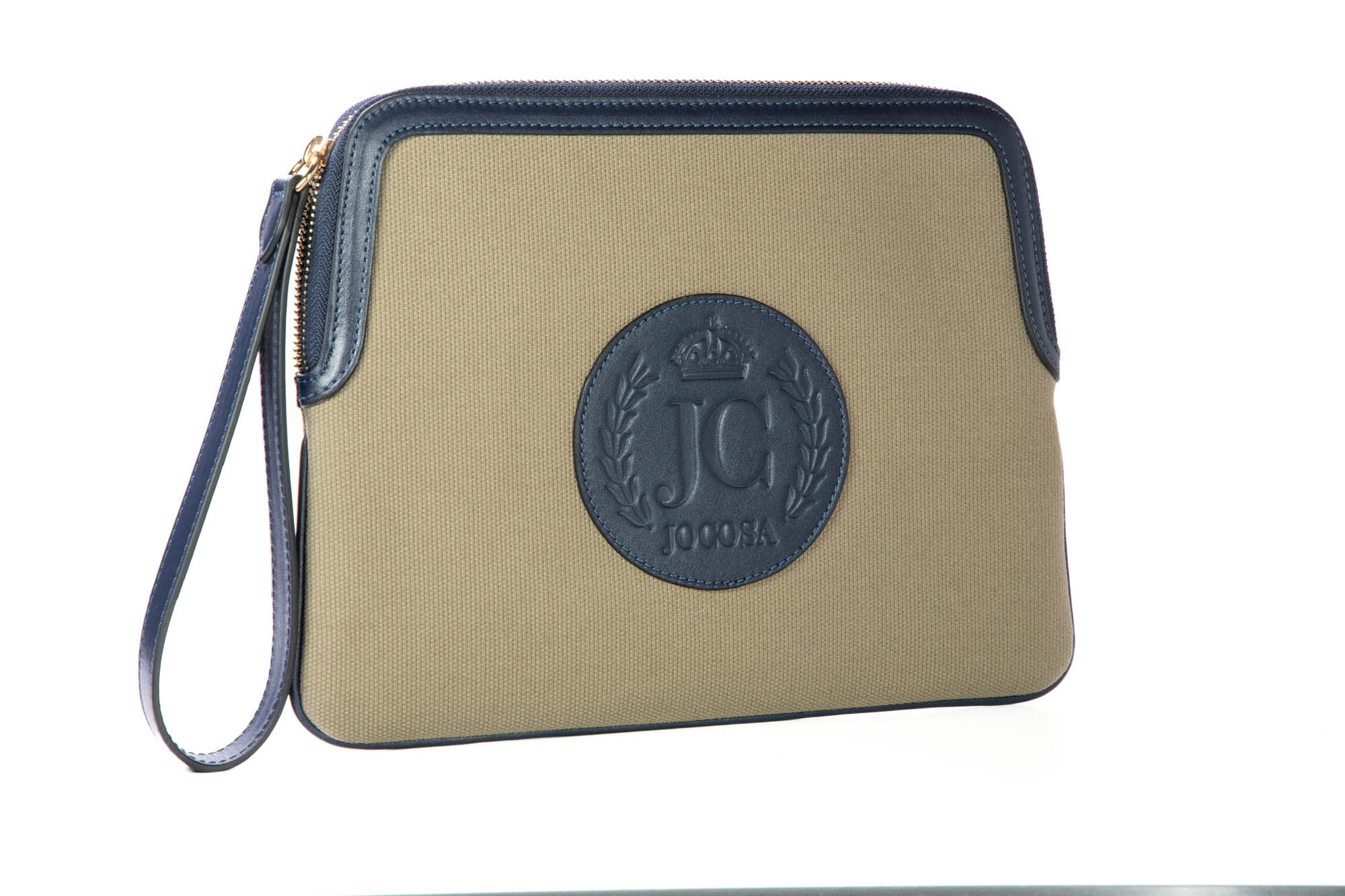 Clutch Bag - Khaki & Navy