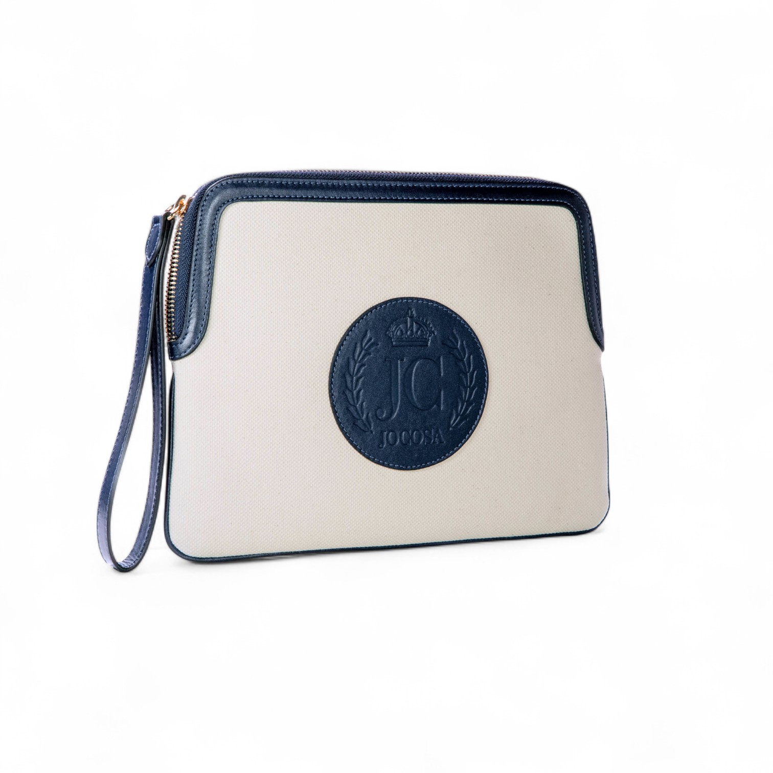 Clutch Bag - Ivory & Navy