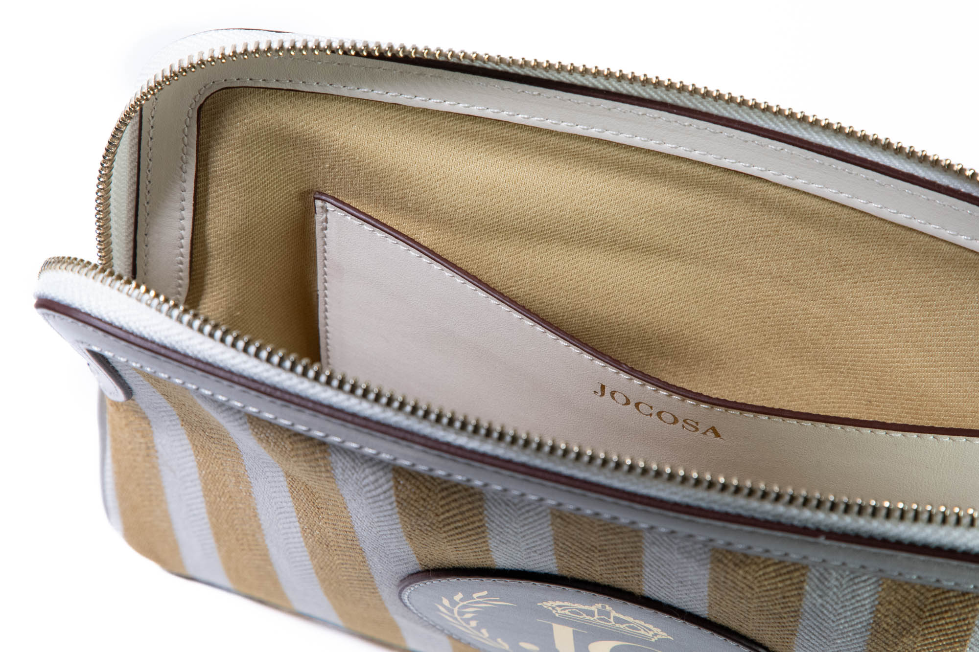 Clutch Bag - Yellow & White Stripes