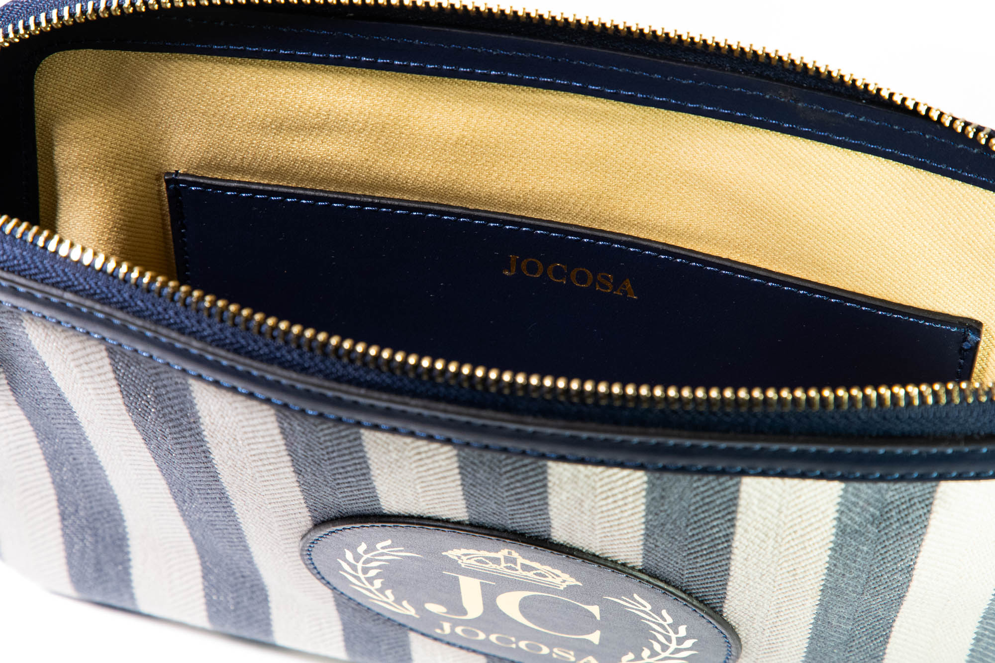 Clutch Bag - Navy & White Stripes