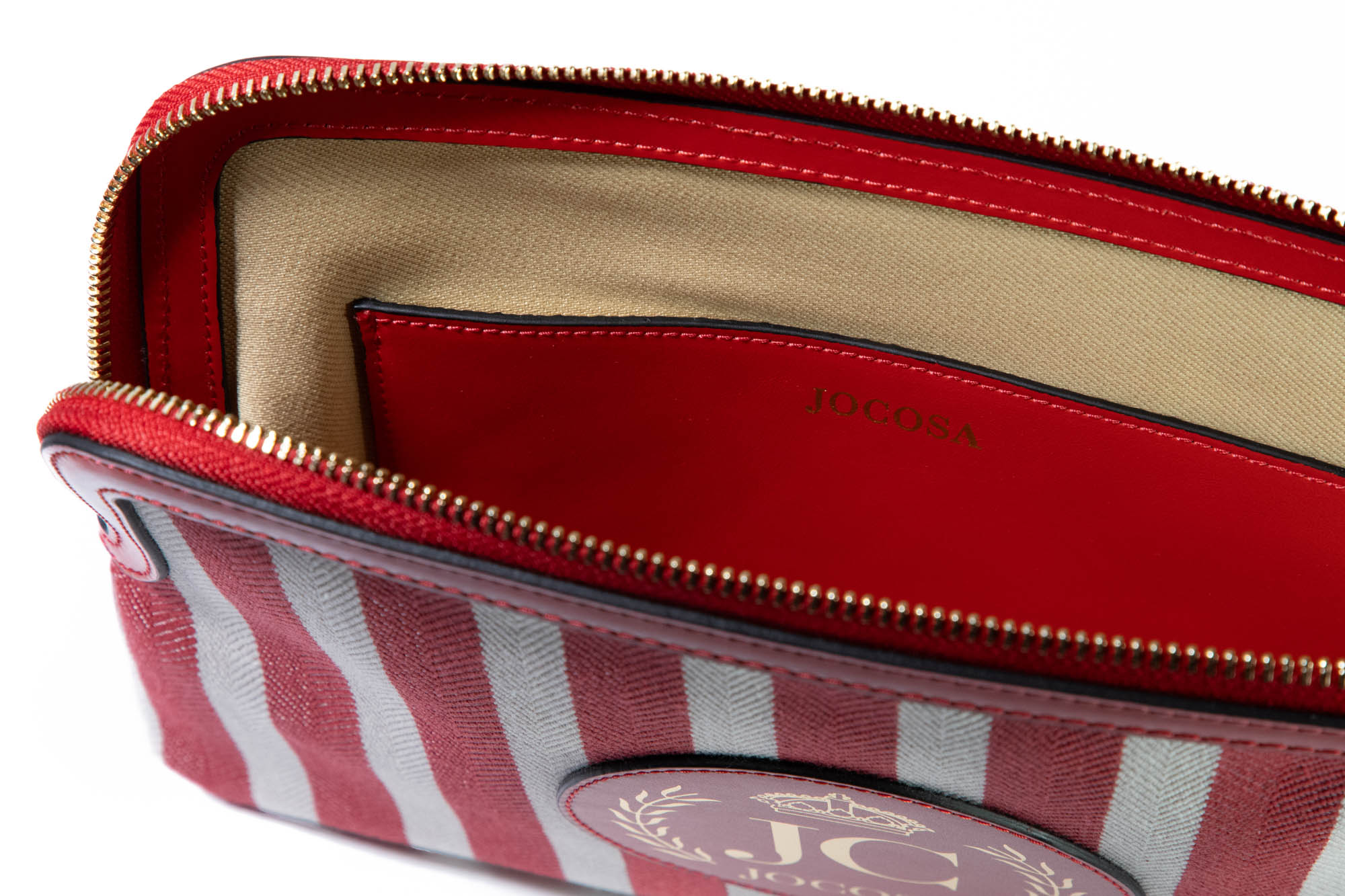 Clutch Bag - Red & With Stripes