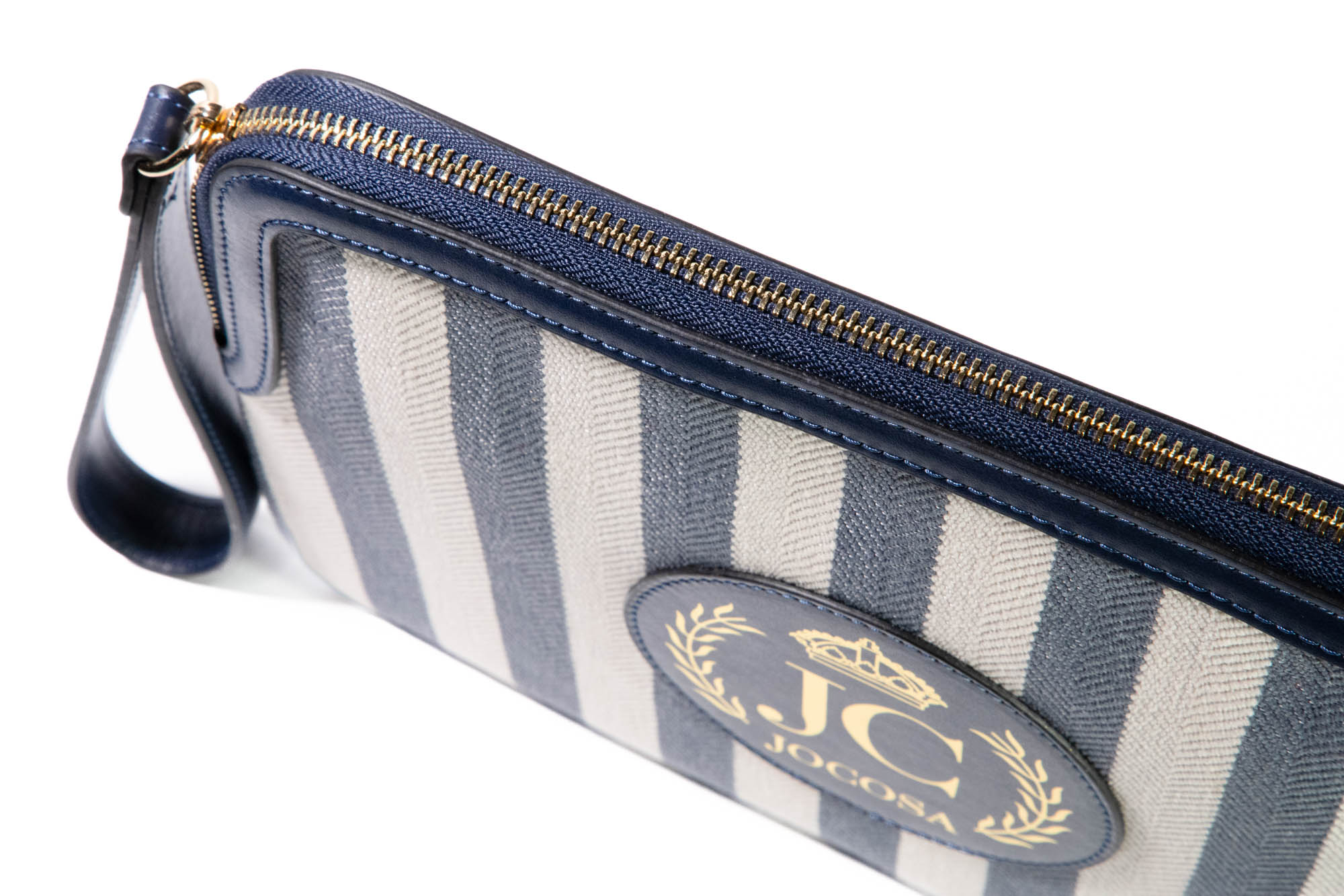 Clutch Bag - Navy & White Stripes