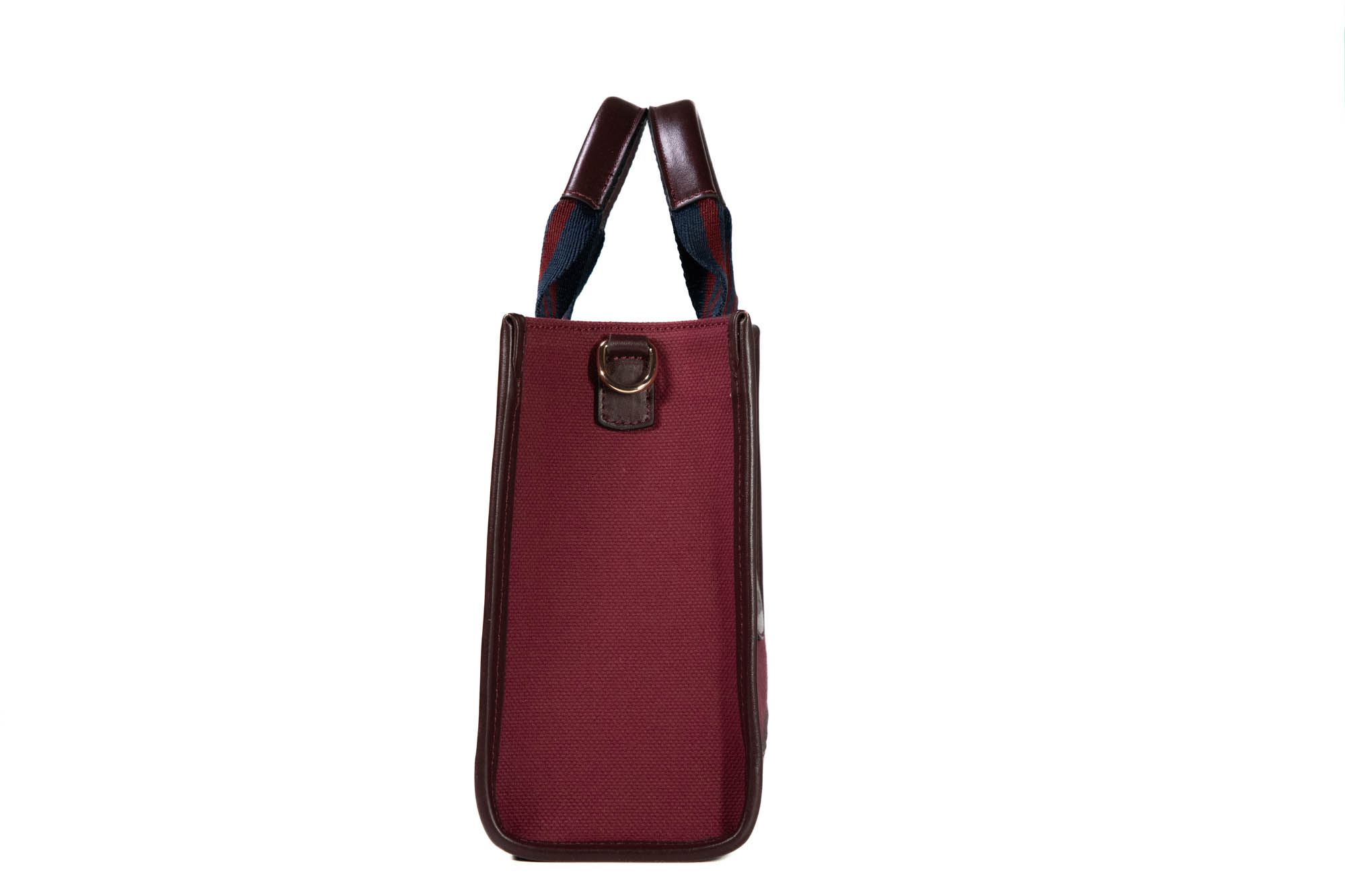 Mini Tote Bag - Bordeaux & Bordeaux with Navy - Bordeaux Strap